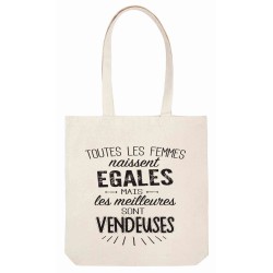 Sac tote bag - Toile Lin - Décoration - imprimé citation illustration Les meilleures sont vendeuses