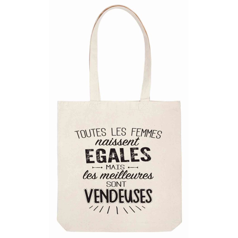 Sac tote bag - Toile Lin - Décoration - imprimé citation illustration Les meilleures sont vendeuses
