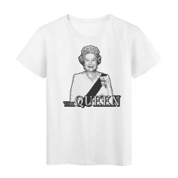 T-Shirt imprimé - Célébrité reine d'Angleterre - illustration Queen elizabeth