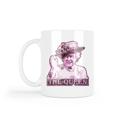 Mug céramique imprimé illustration Reine Angleterre queen