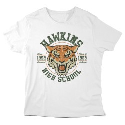 T-Shirt imprimé - Série stranger - illustration tigre Hawkins school