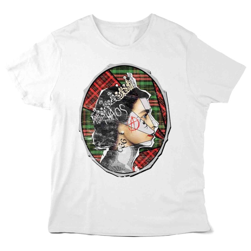 Aigle freedom T-Shirt imprimé - Célébrité - illustration Reine Elisabeth 2 angleterre