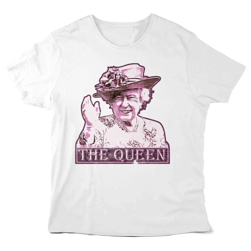 T-Shirt imprimé - Célébrité reine d'Angleterre - illustration Queen elizabeth