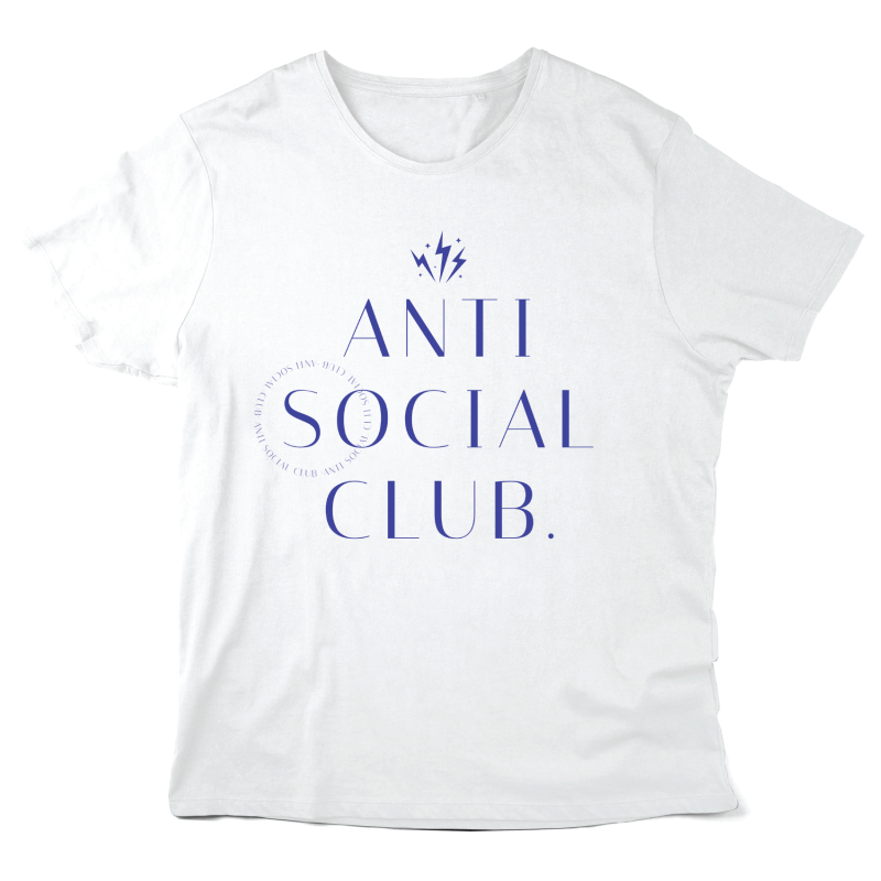 T-Shirt imprimé à message - cadeau - Anti social club