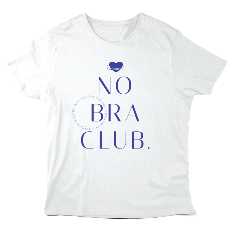 T-Shirt imprimé à message - Cadeau girl power - No bra club