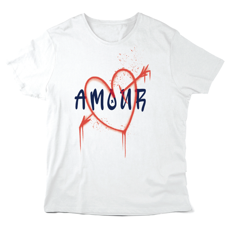 T-Shirt imprimé à message - Cadeau saint Valentin - Amour