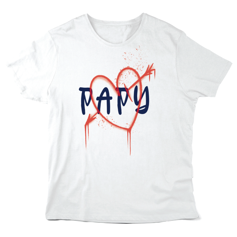 T-Shirt imprimé à message - Cadeau Fête grands-pères - Papy