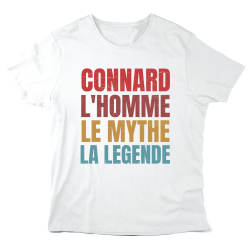 T-Shirt imprimé à message - Cadeau humour - Connard l'homme le mythe la légende