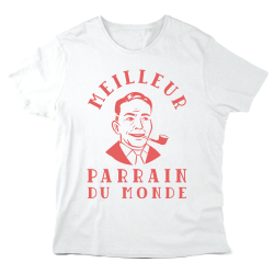 T-Shirt imprimé à message - Cadeau Baptême - Meilleur parrain du monde