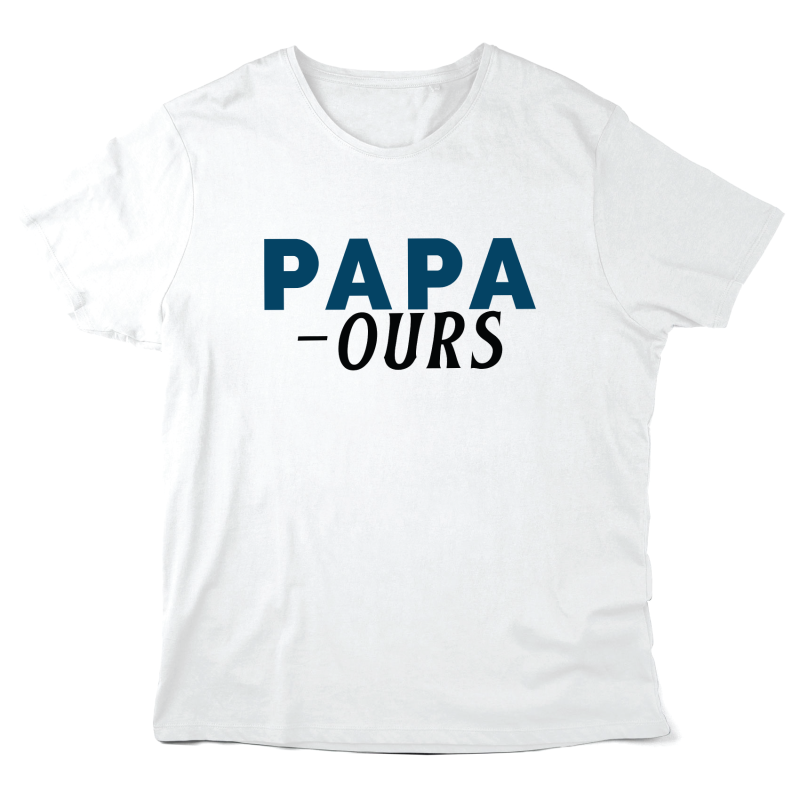T-Shirt imprimé à message - Cadeau Fête des pères - Papa ours