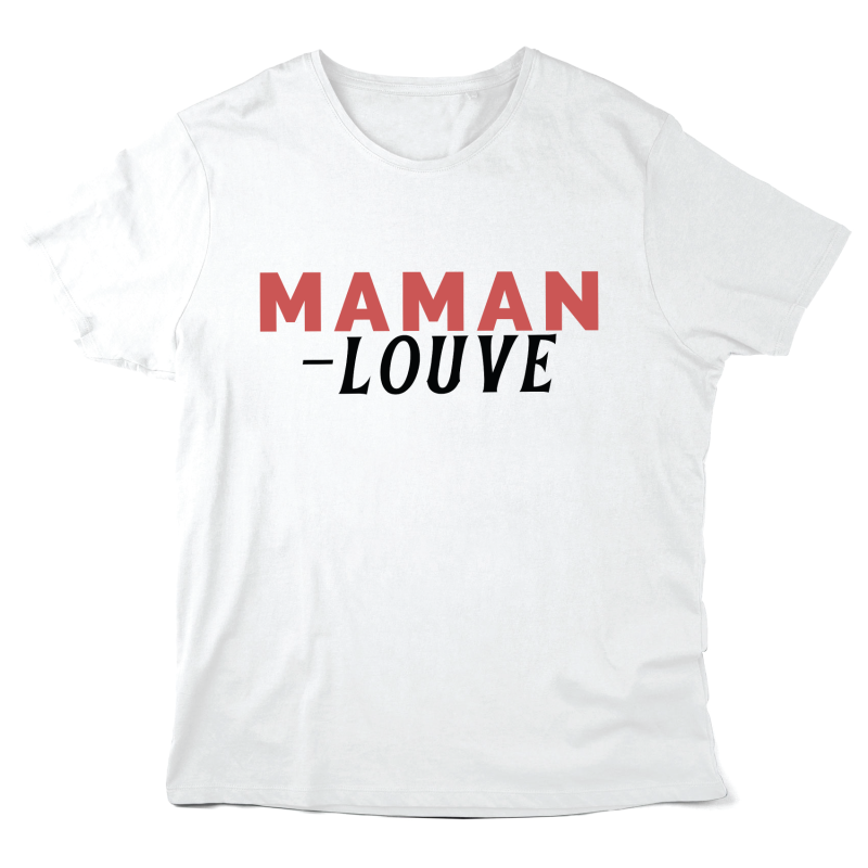T-Shirt imprimé à message - Cadeau Fête des mères - Maman louve