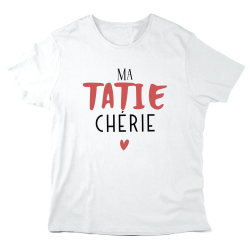 T-Shirt imprimé à message - Cadeau famille - Ma tatie chérie