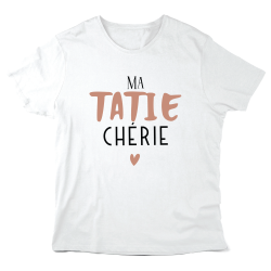 T-Shirt imprimé à message - Cadeau famille - Ma tatie chérie