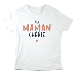 T-Shirt imprimé à message - Cadeau fête des mères - Ma maman chérie