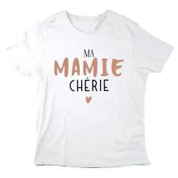 T-Shirt imprimé à message - Cadeau fête des grands mères - Ma mamie chérie