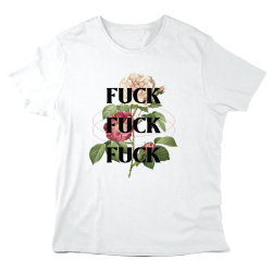 T-Shirt imprimé à message - Cadeau mode - Fuck fleurs