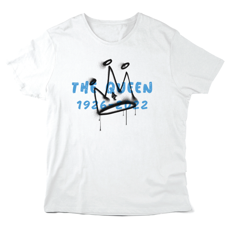 T-Shirt imprimé à message - Cadeau souvenir célébrité - Reine Elisabeth 2