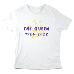 T-Shirt imprimé à message - Cadeau souvenir célébrité - Reine Elisabeth 2