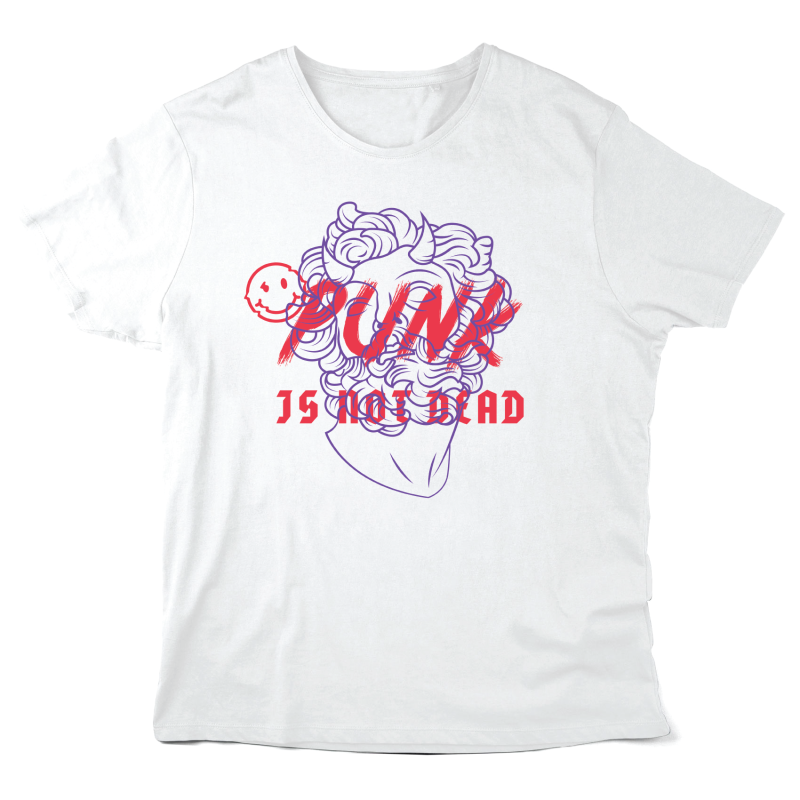T-Shirt imprimé à message - Cadeau humour - Illustration Punk is not dead
