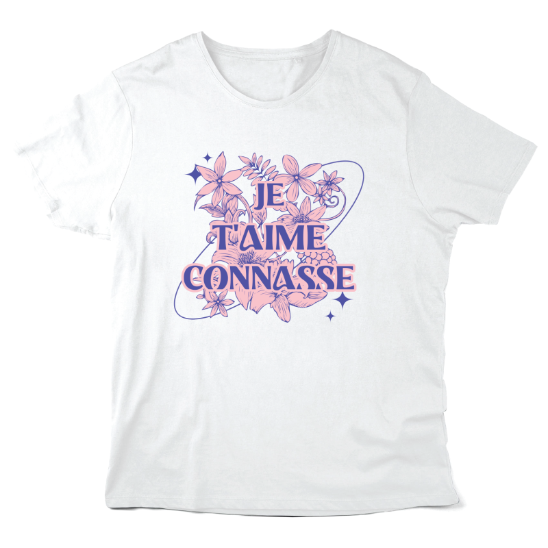 T-Shirt imprimé à message - Cadeau Saint Valentin - je t'aime connasse