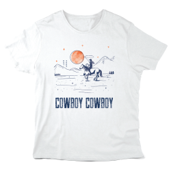 T-Shirt imprimé à message - Cadeau Illustration - Cowboy