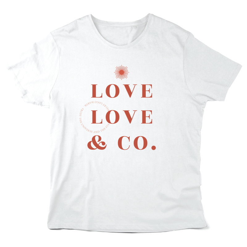 T-Shirt imprimé à message - Cadeau Saint Valentin - Love love