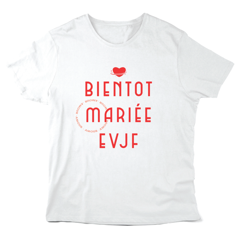 T-Shirt imprimé à message - Cadeau mariage - Bientôt mariée EVJF