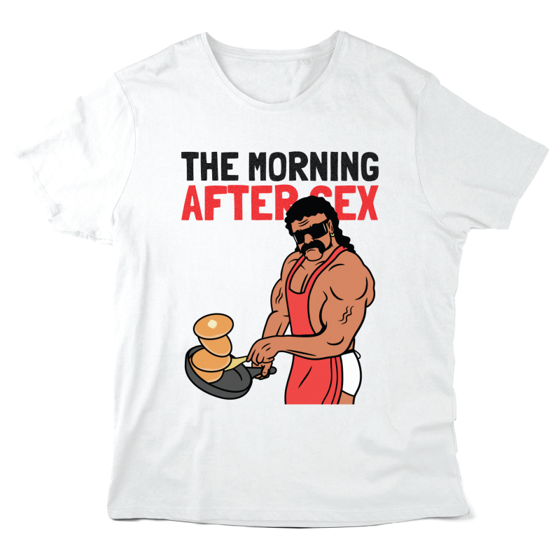 T-Shirt imprimé à message - illustration - The morning after sex