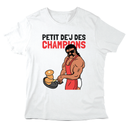 T-Shirt imprimé à message - illustration - Petit dej' des champions