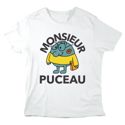 T-Shirt imprimé à message - illustration humour - Monsieur puceau