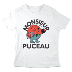 T-Shirt imprimé à message - illustration humour - Monsieur puceau
