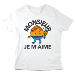 T-Shirt imprimé à message - illustration humour - Monsieur Je m'aime