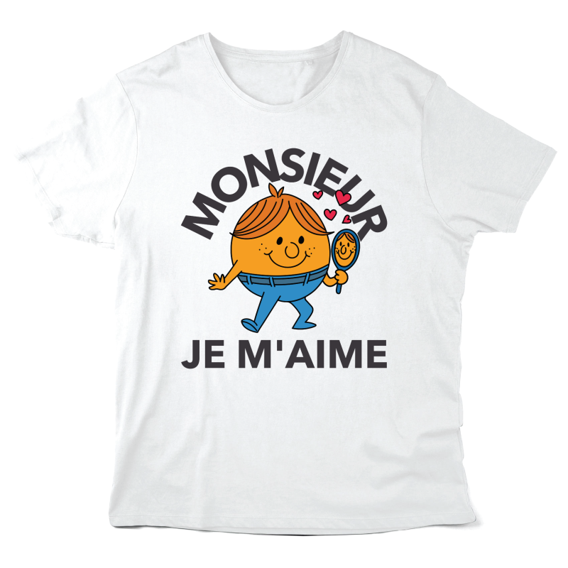 T-Shirt imprimé à message - illustration humour - Monsieur Je m'aime