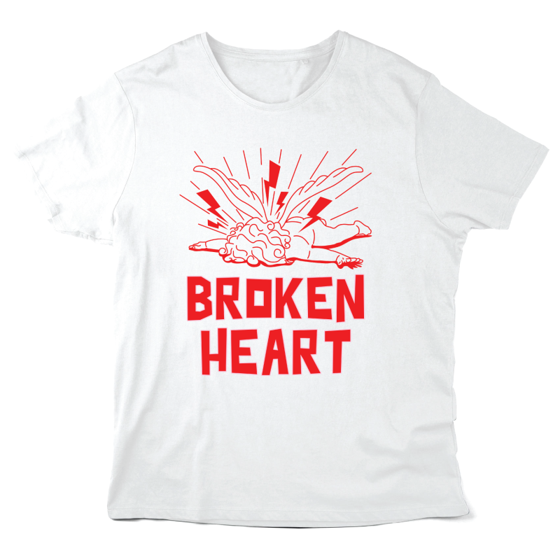 T-Shirt imprimé à message - Broken Heart