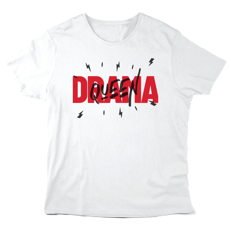 T-Shirt imprimé à message - Cadeau - Drama queen
