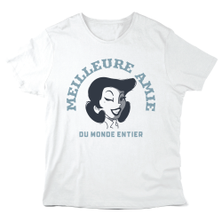 T-Shirt imprimé à message - Cadeau Amitié - Meilleure amie du monde entier