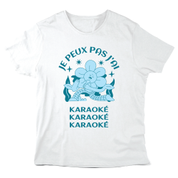 T-Shirt imprimé à message - Cadeau illustration - Je peux pas j'ai karaoké
