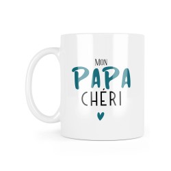 Mug céramique à message - Cadeau Fête des pères - Mon papa chéri