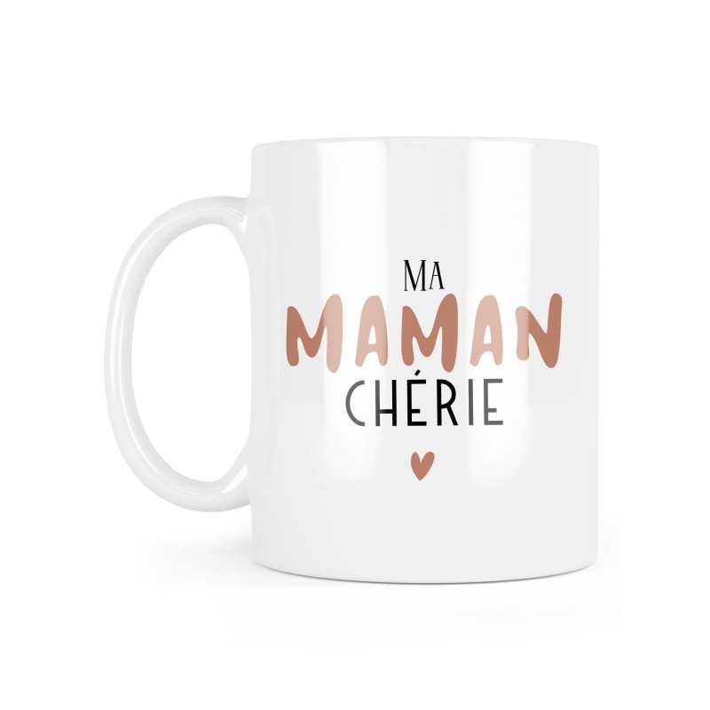 Mug céramique à message - Cadeau Fête des mères - Ma maman chérie
