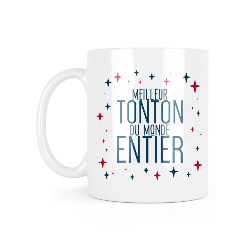 Mug céramique à message - Cadeau Famille - Meilleur tonton du monde entier