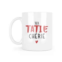 Mug céramique à message - Cadeau Famille - Ma tatie chérie