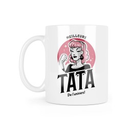 Mug céramique à message - Cadeau Famille - Meilleure tata de l'univers