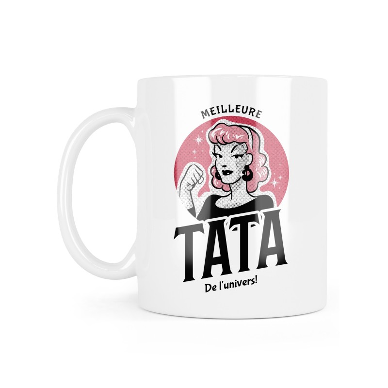Mug céramique à message - Cadeau Famille - Meilleure tata de l'univers
