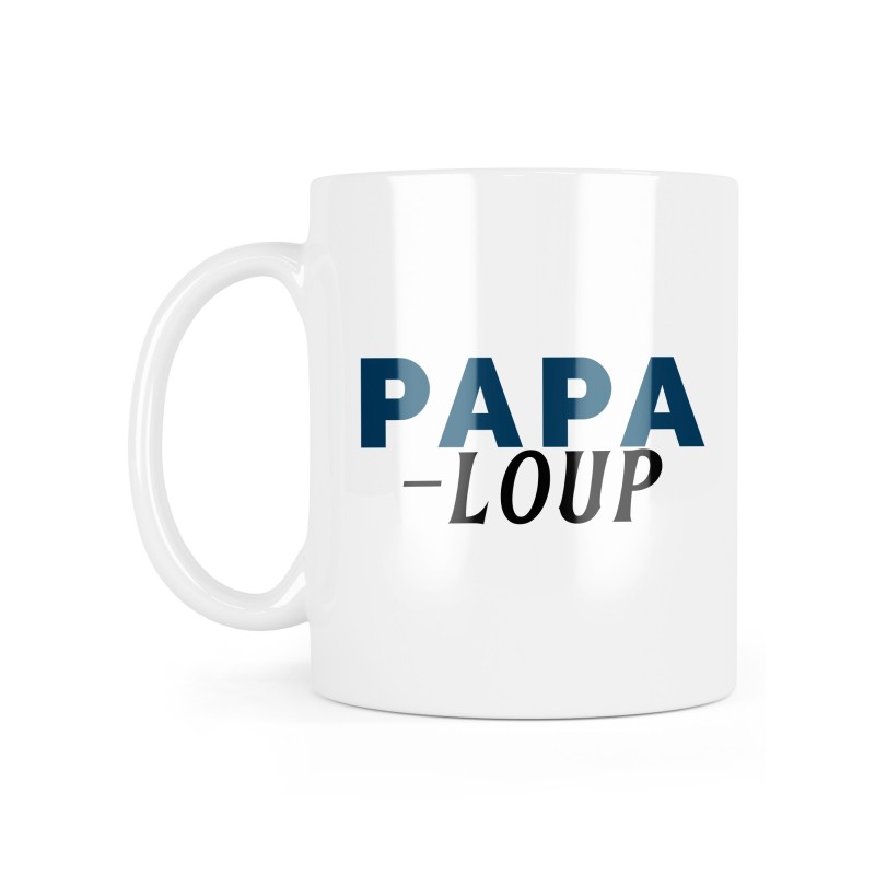 Mug céramique à message - Cadeau Fête des pères - Papa loup