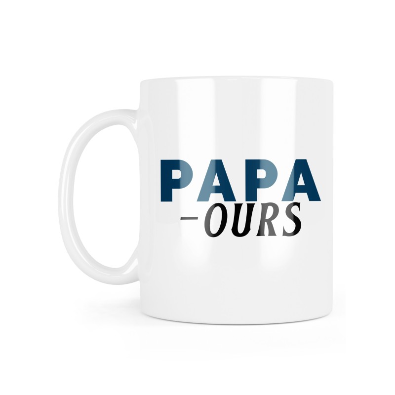 Mug céramique à message - Cadeau Fête des pères - Papa ours