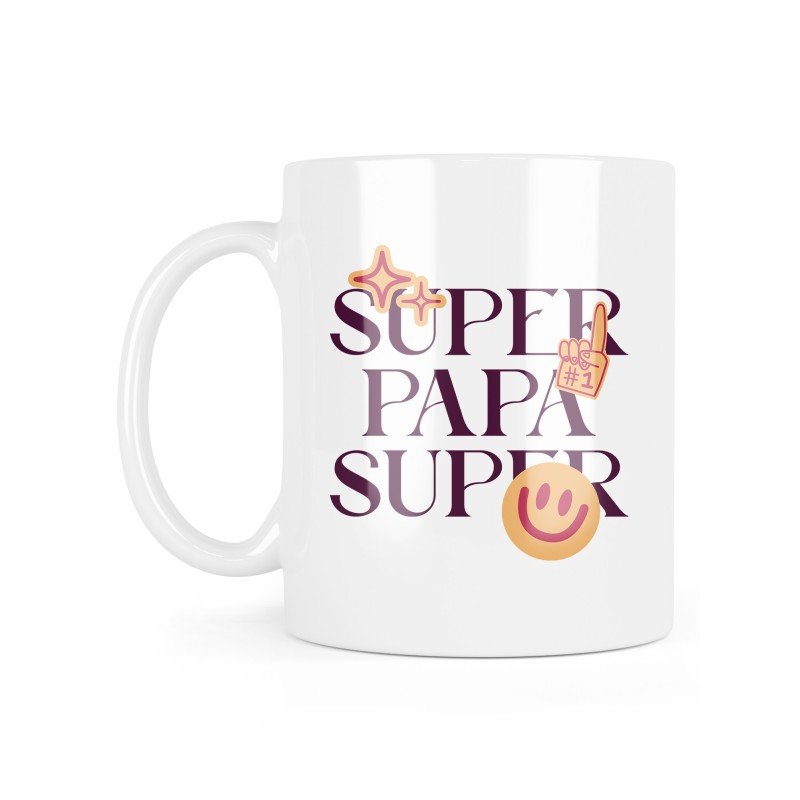 Mug céramique à message - Cadeau Fête des pères - Super Papa