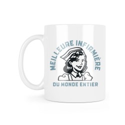 Mug céramique à message - Cadeau Soignant - Meilleure infirmière du monde