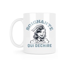 Mug céramique à message - Cadeau Soignant - Soignante qui déchire