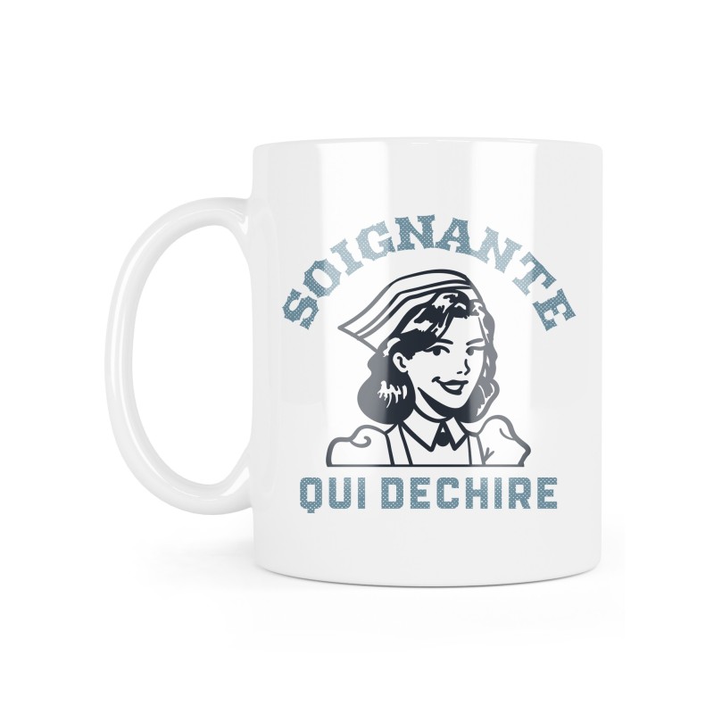 Mug céramique à message - Cadeau Soignant - Soignante qui déchire