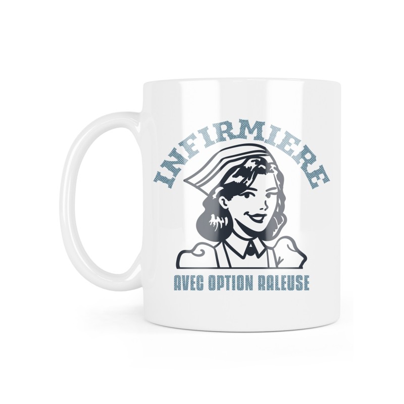 Mug céramique à message - Cadeau Soignant - Infirmière avec option râleuse